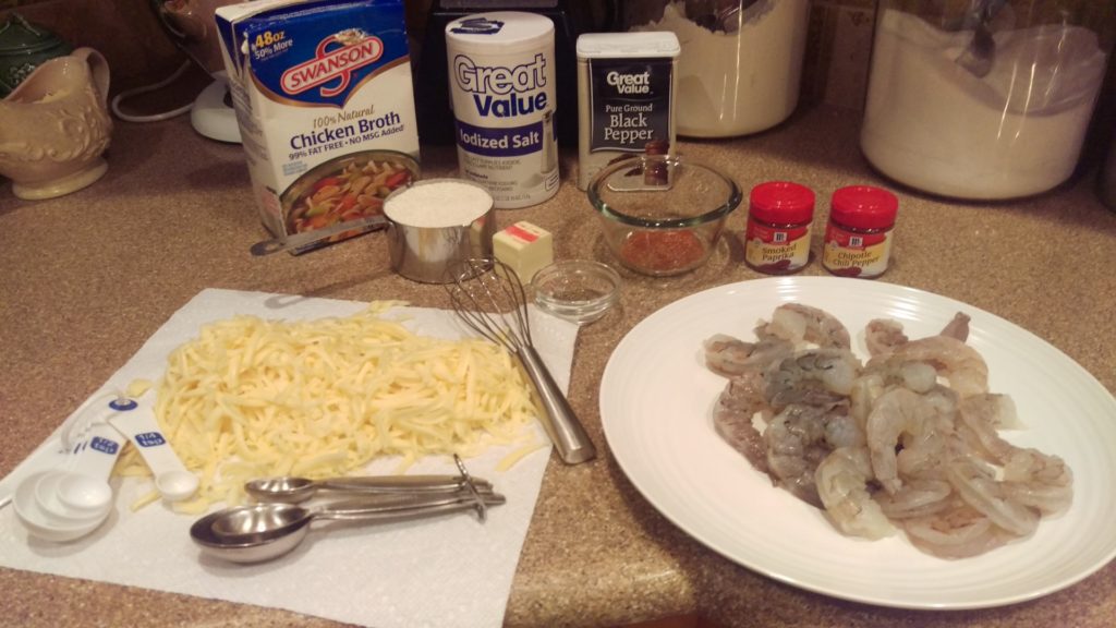 Ingredients for great shrimp and grits